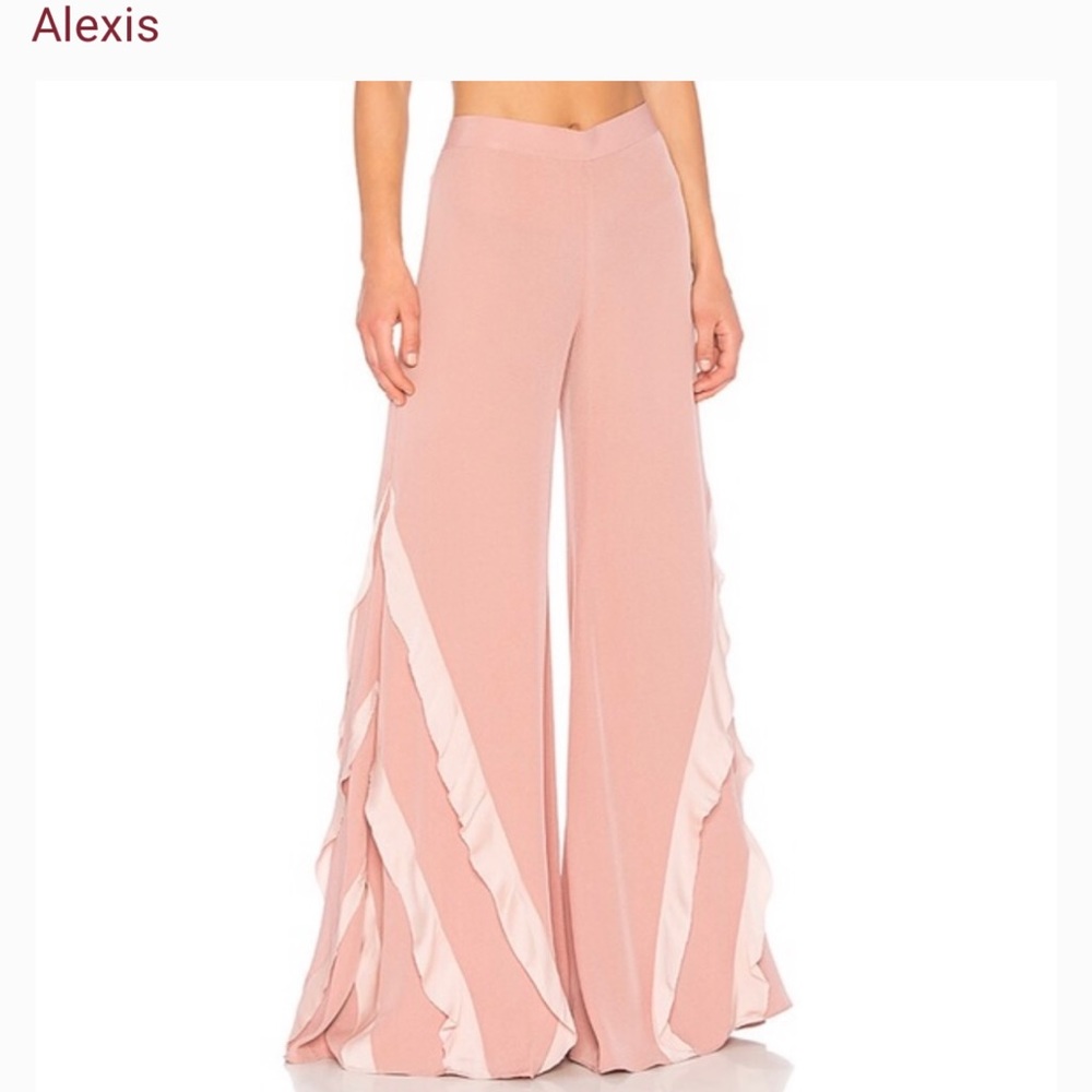 Alexis Julless wide leg high-waist pants in Rose